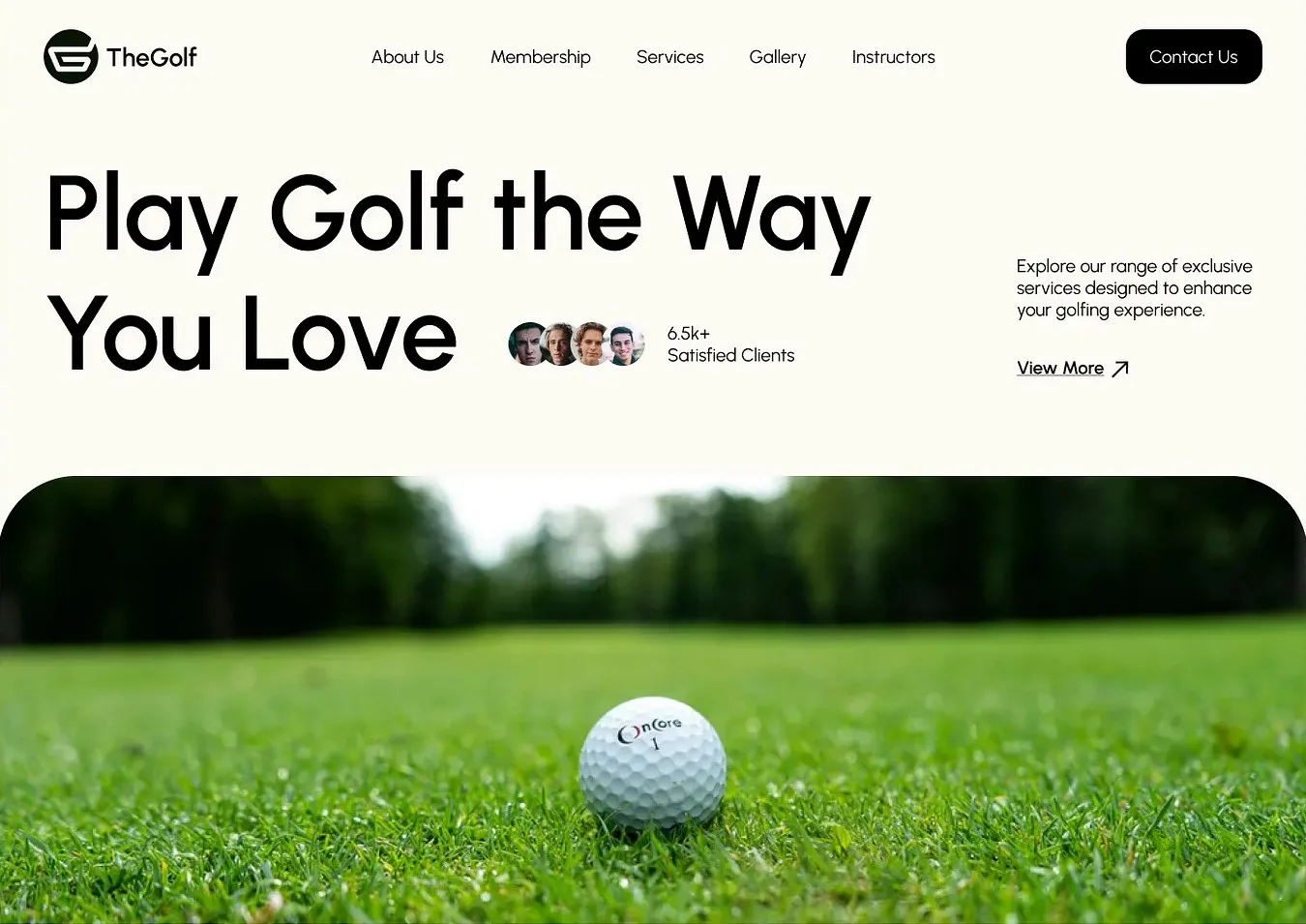 TheGolf website concept