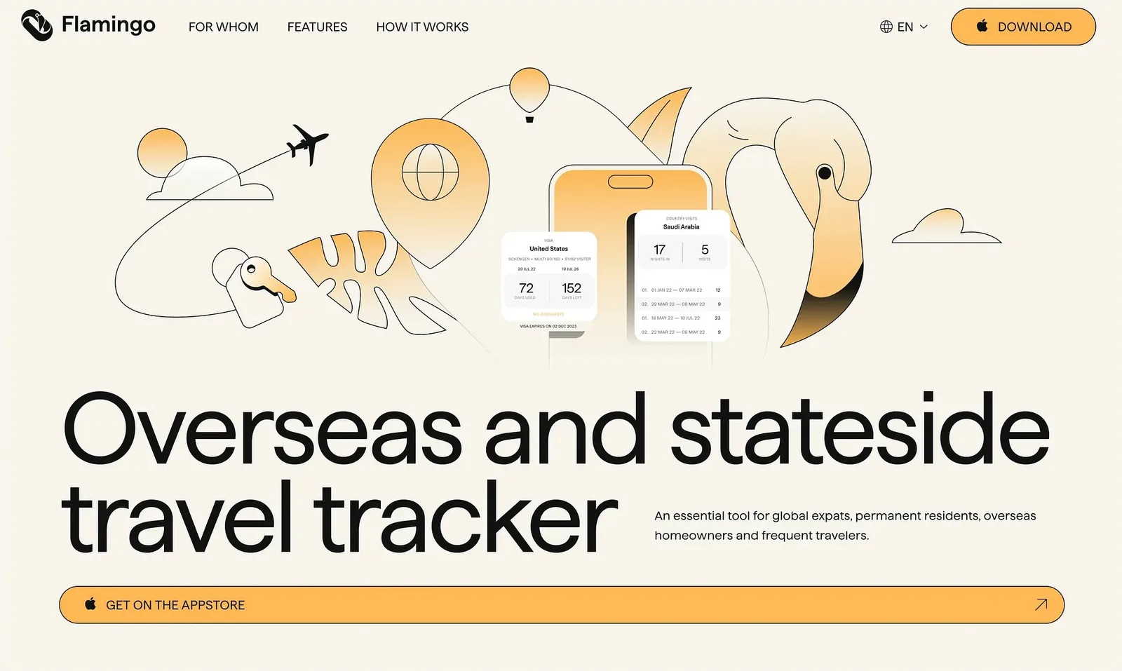 Flamingo website concept
