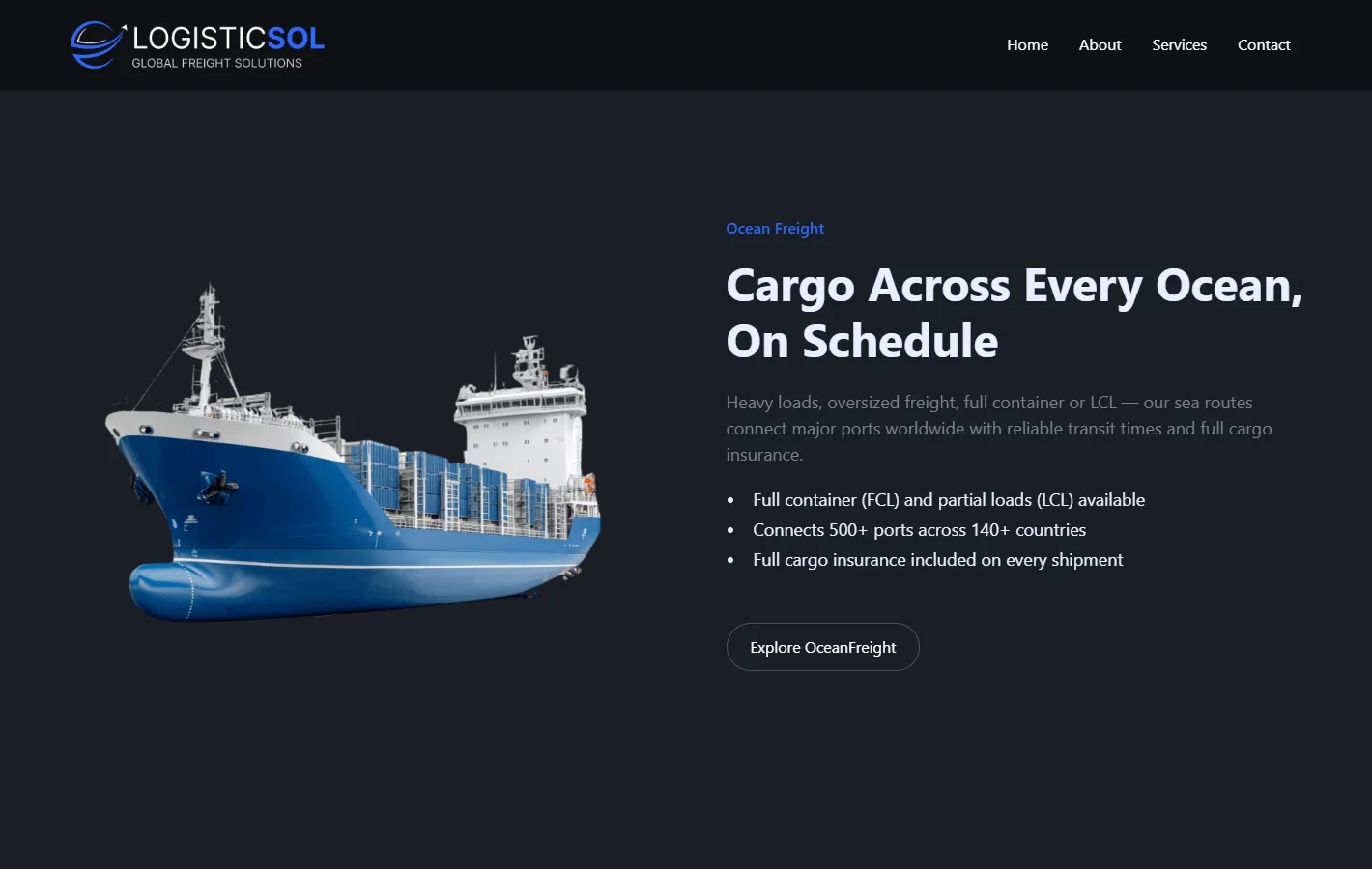Cargo Across Every Ocean, On Schedule