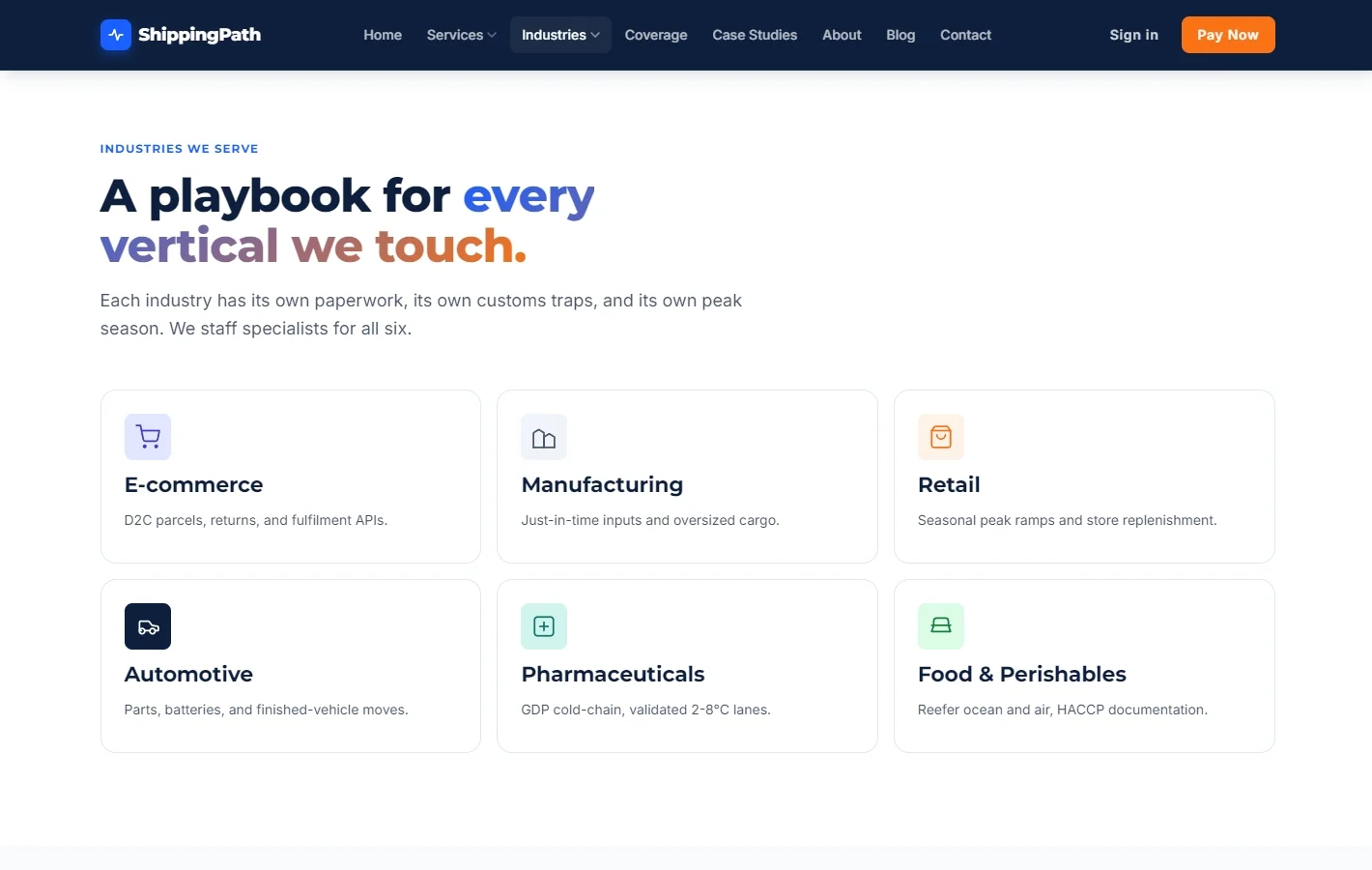 Industry Playbook, Every Vertical
