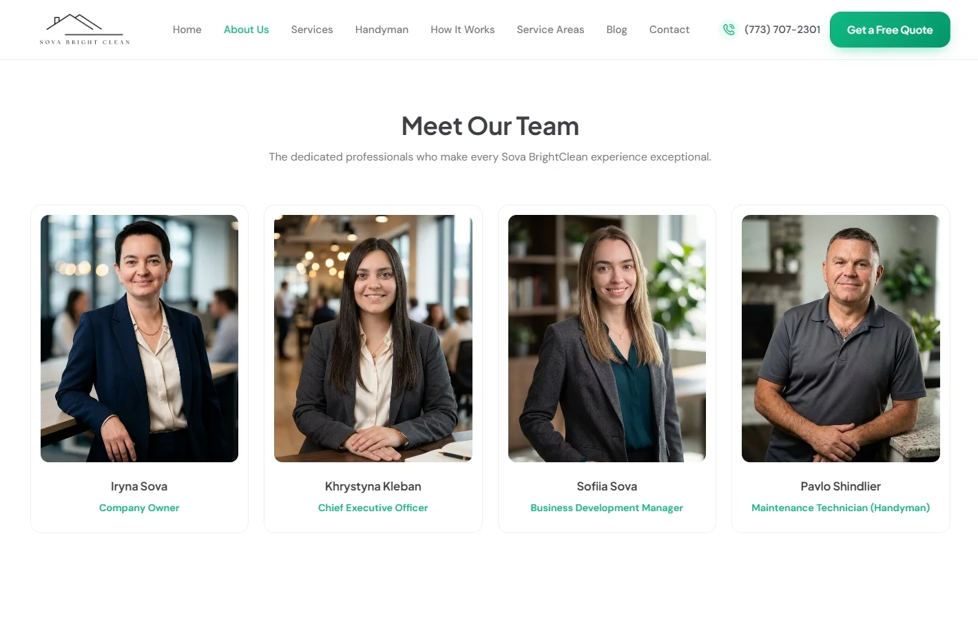 Meet the Team: Professional, Vetted, Reliable