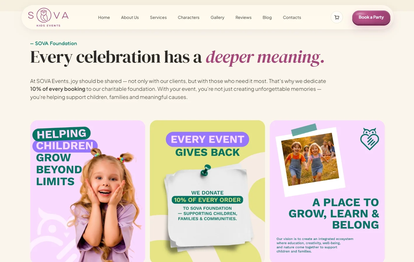 10% of Every Booking Gives Back