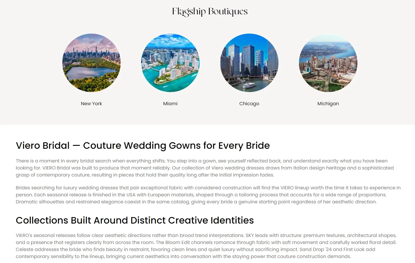 Flagship Boutiques, Five U.S. Cities