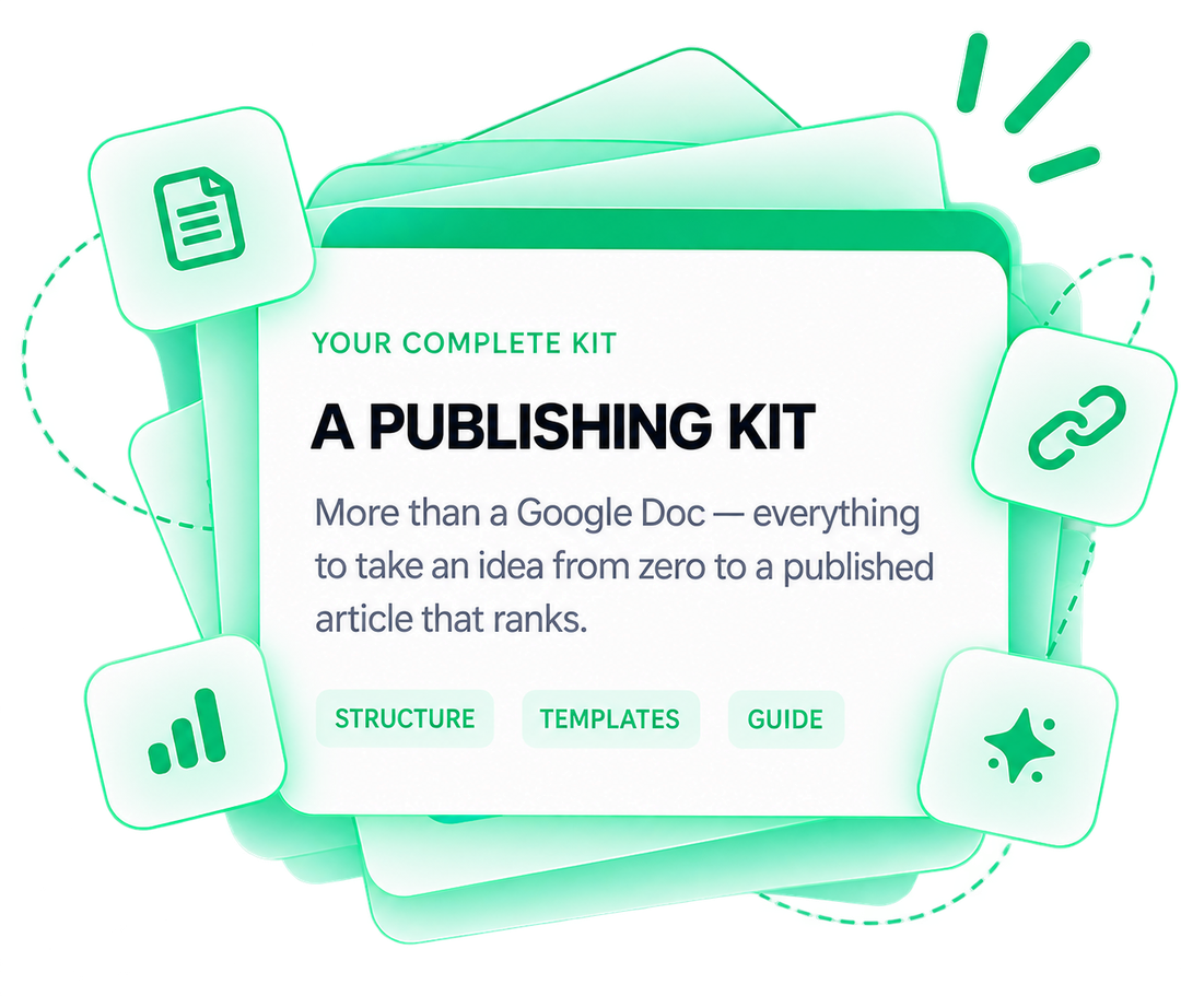 A publishing kit — the full editorial package