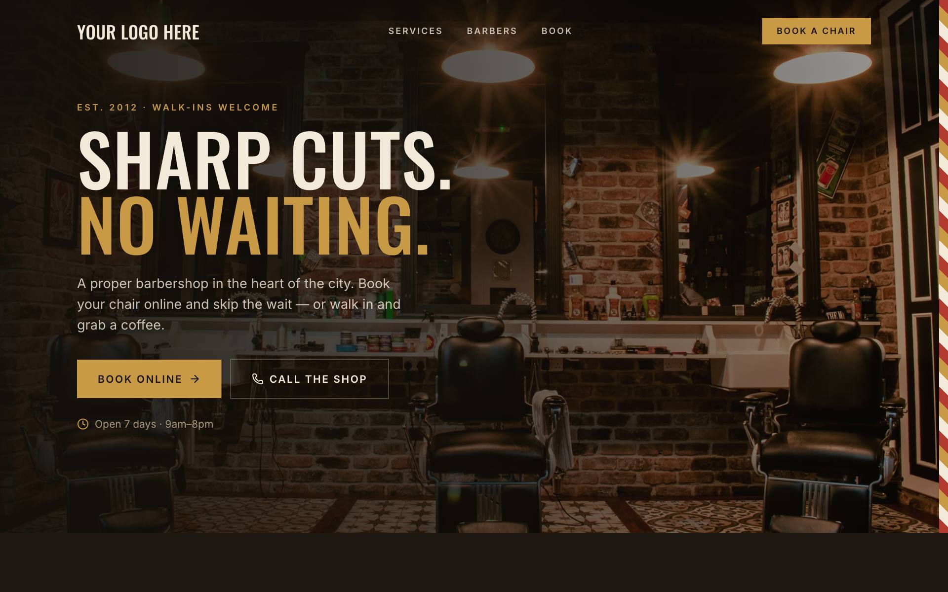 Fade & Co. Barbers demo preview